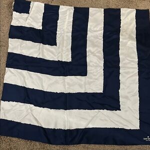 Kate Spade Blue and White Striped Scarf